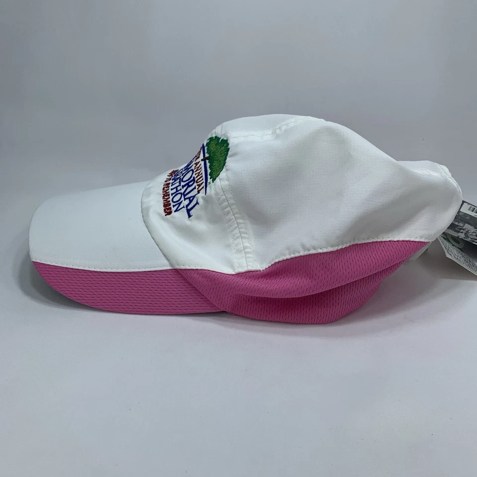 OKC Memorial Marathon Running Hat White Pink OSFA Adjustable Strap Cap w Tags - Image 2 of 4