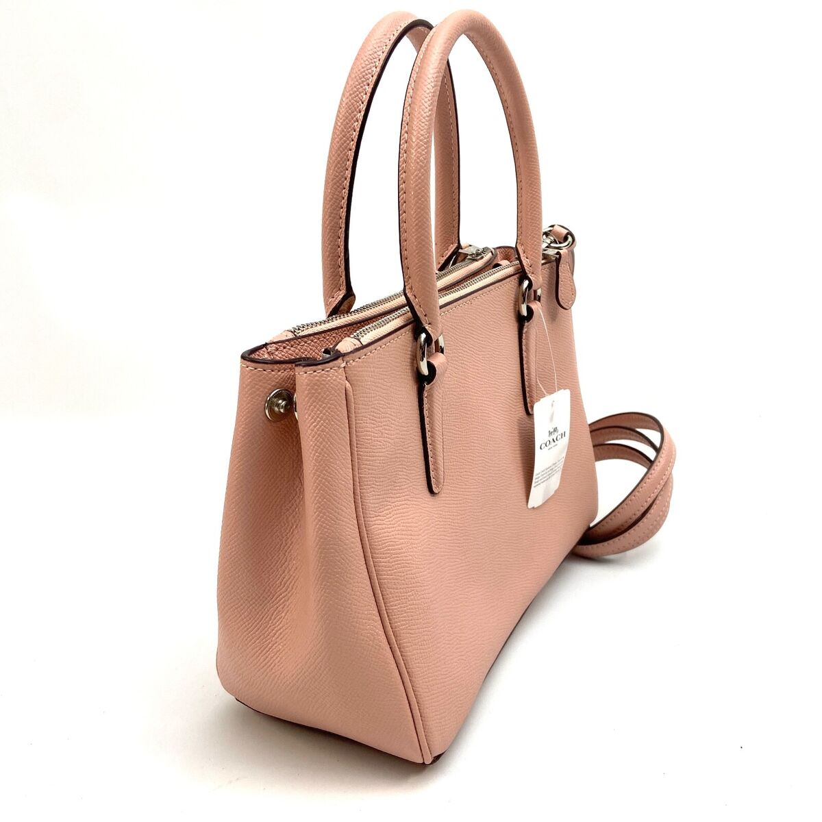 Coach F44962 Pink Petal Mini Surrey Carryall Bag Crossbody Coach F44962 Pink Petal Mini Surrey Carryall Bag Crossbody