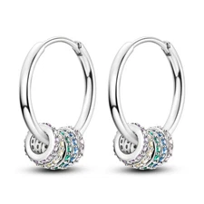 MULA Original 5-Circle Hoop Earrings AAA CZ Women Jewelry 925 Sterling Silver