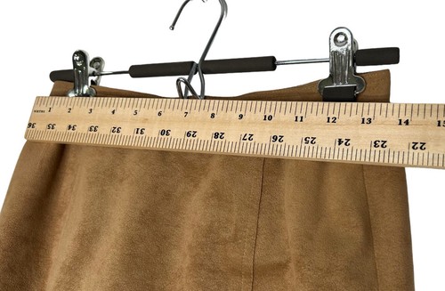 Tuta vintage trench cappotto ecopelle gonna 2 pezzi donna piccola marrone Robert Chen - Foto 20 di 22