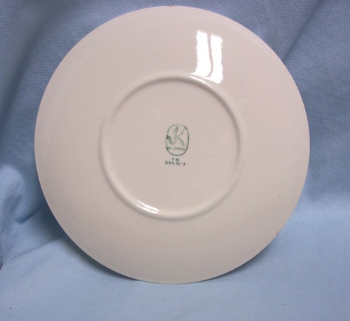 PLATE 8" D PICTURE OF WINDMILL by Edwin Knowles 1" Gold Trim USA 51-7 Vtg (A2) - Picture 2 of 3