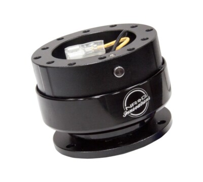 NRG SRK-200BK 2.0 Aluminum Black Steering Wheel Quick Release 6 Bolt W/ Hardware