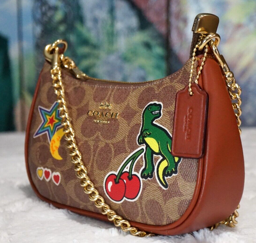 NWT Coach Teri MINI CW321 Shoulder Bag Sticker Print In TAN NWT Coach Teri MINI CW321 Shoulder Bag Sticker Print In TAN