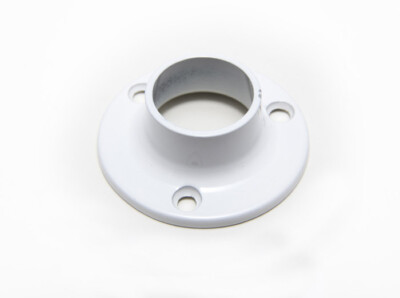 New 24 X Wardrobe Rail Rod Socket Support Brackets 19mm Diameter White - Onestop