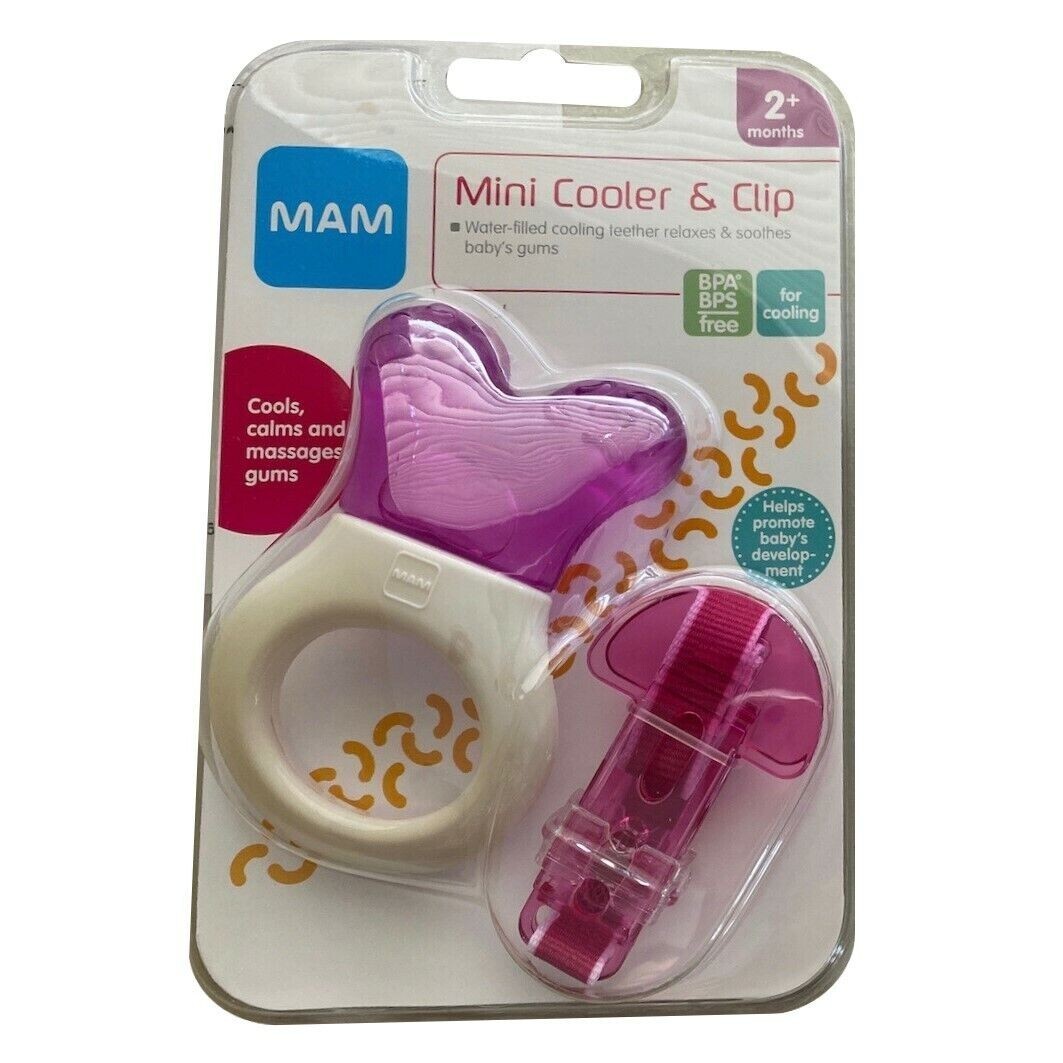 MAM Mini Cooler Teether with Clip 2m+ Pink