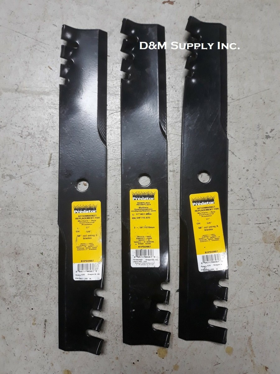Set of mulching mower blades to fit Hustler 54