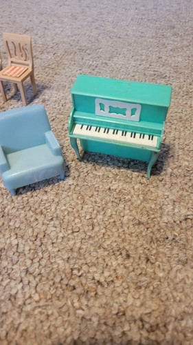 Vintage Ideal Renewal Marx Plasco Markenlos Kunststoff Puppenhaus Möbel Lot Spielzeug - Bild 9 von 24