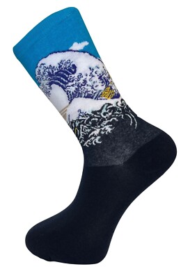 Frederick Thomas die große Welle Off Kanagawa Design Herren Baumwolle Socke Meer
