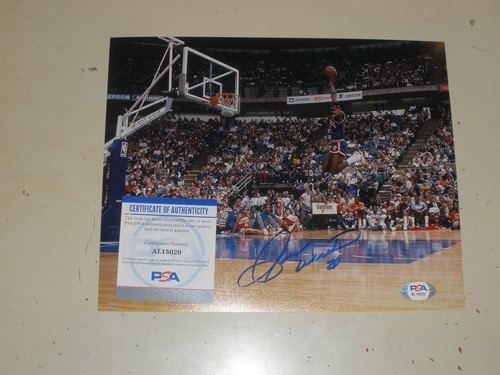 GERALD WILKINS Autograph Auto 8x10 Slam Dunk Photograph Photo PSA/DNA CERTIFIED