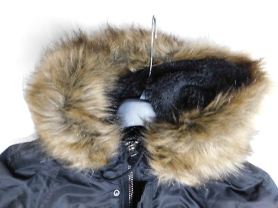 Levi's Women's Black Faux Fur Hooded Parka Jacket Coat Size Medium NWT $250.00