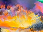 Jim  "Kirwan" Original Painting "Santuary Surrealistic 1979  " 34" x 48" — photo 9