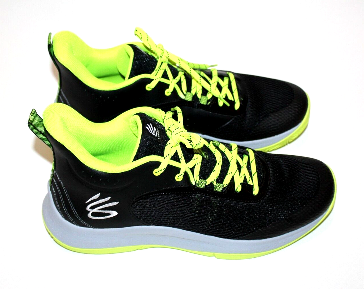 Under Armour Curry 3Z6 Lime Green Black Basketball Shoes M14/W15.5