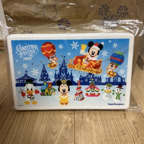 Disney Christmas Lunch Box with Drink Holder Cute Kawaii Item From Japan New 108 - Afbeelding 1 van 3