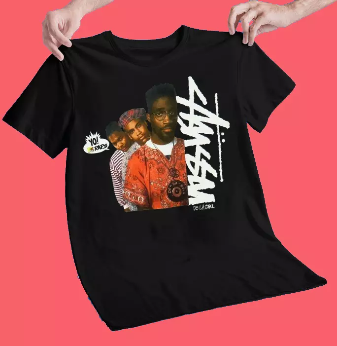 Stussy De La Soul Yo MTV Raps Shirt Size T Shirt 90s Skate Rap Tee