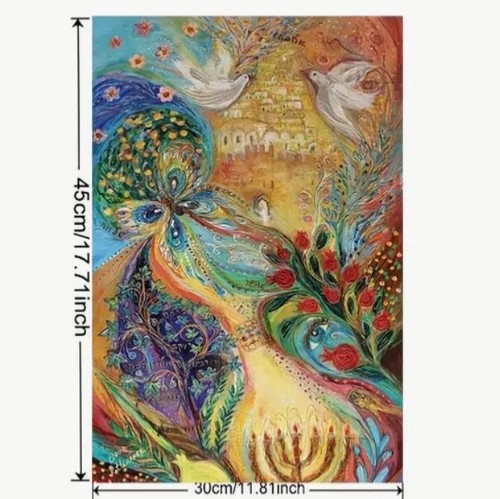 Art Canvas Elena Kotliarkers Sukkot Celebration Print - Frameless 18 x 12 in - Picture 2 of 2