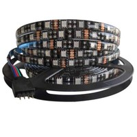 12V Rgb Led Streifen Licht, 5M Led Strip Lichtband Schwarz Pcb Board 5050 IP65