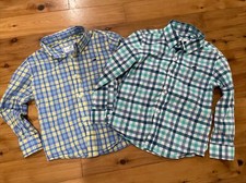 Lot 2 Properly Tied Classic Fit Plaid Long Sleeve Button Down Shirts Boys Size 5