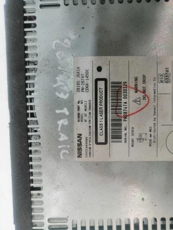 28185JG41A Sistema Audio/Radio Cd para NISSAN X-TRAIL (T31) LE 2007 1104199 - Imagen 2 de 4