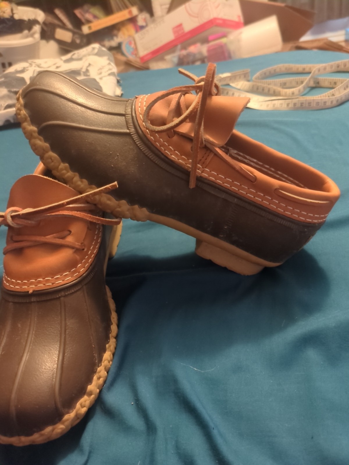 LL Bean Boots Low Duck Moc Made in Maine USA Rain Mud Muck Women's 6.5