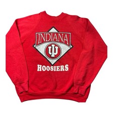Vintage 1980s/90s Indiana Hoosiers red crewneck sweatshirt USA made SZ Large