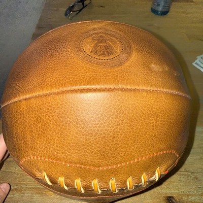 Leather Head Sports Naismith Leather Basketball Custom USA Seal Lace Up Vintage