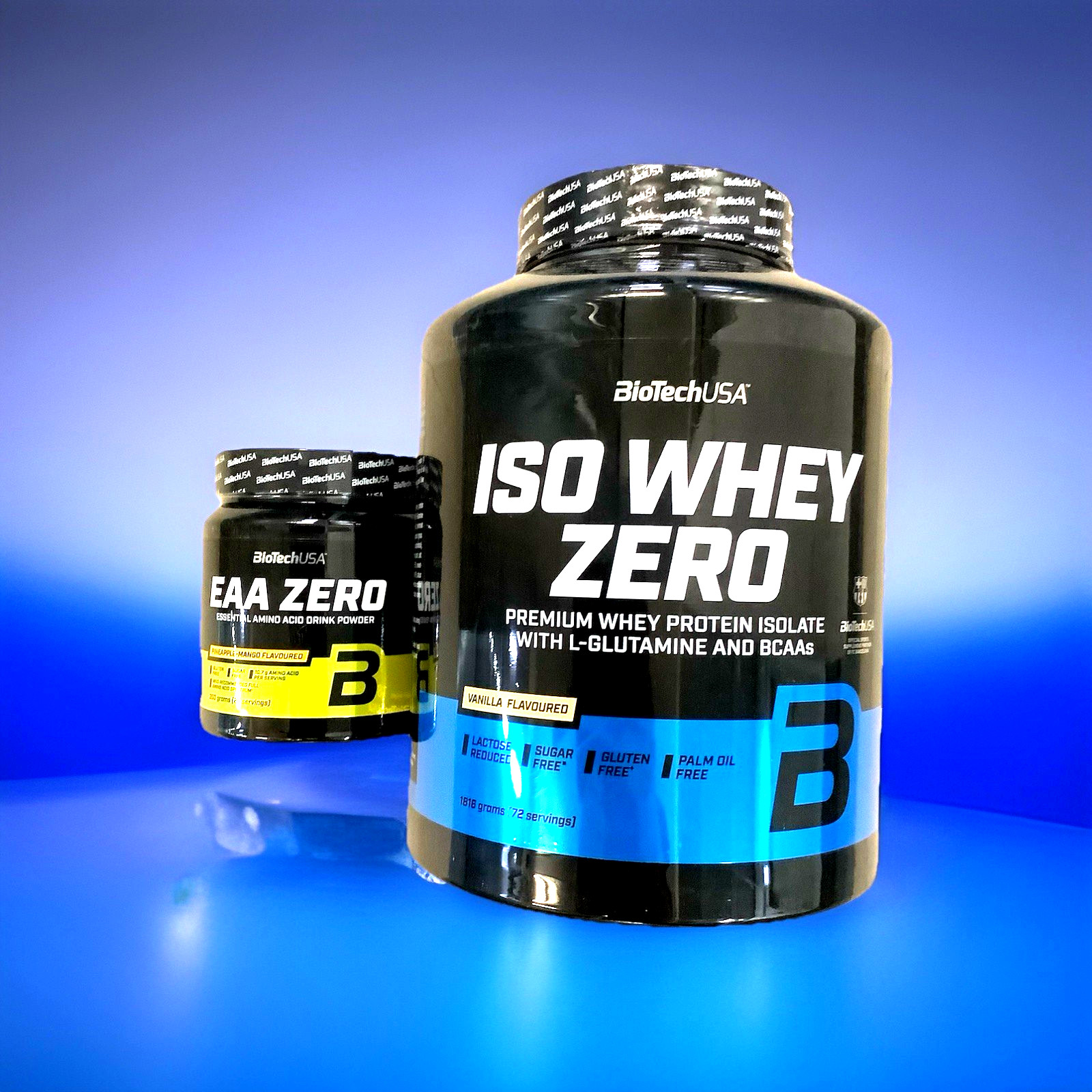 (46,75€/kg) BioTech USA ISO Whey Zero 1816g+Bonus EAA Zero 350g