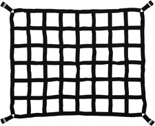 Heavy Duty 42x50 Pickup Truck Bed Cargo Net, Adjustable Cam Buckles S-Hooks, 3.5