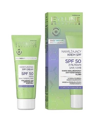 Eveline Gesichtstherapie Sonnenschutz feuchtigkeitsspendende LSF Creme mit UVA LSF 50