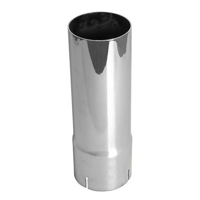 4'' x 12'' Straight End Pipe Exhaust Stack Chrome Replacement for UNIVERSAL