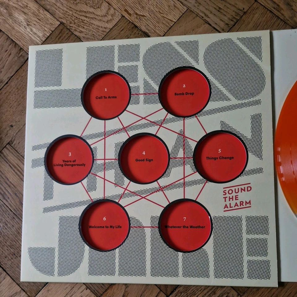 Less Than Jake Sound the Alarm (Vinyl) 12" Ltd Ed EP Orange/Clear Split Vg+/Vg+ - Image 2 of 4