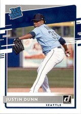 Justin Dunn 2020 Donruss Rated Rookie RC #41 Seattle Mariners