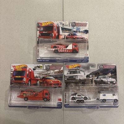 Lot of 3 Hot Wheels Team Transport Ford RS200 Nissan Silva S15  BMW M3 E46