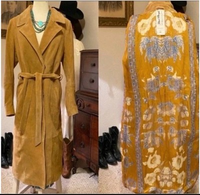 Free people Suede leather Trench Coat Duster
