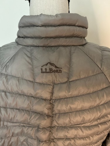 L.L. BEAN Down Jacket Women’s PET Medium Gray Pertex Quantum Downtek Lightweight - Picture 11 of 16