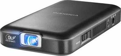Insignia - Slim-line Pico WVGA DLP Projector - Black