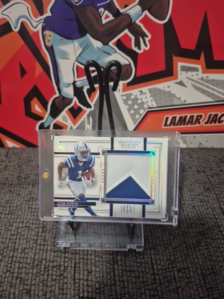 2023 Panini National Treasures Josh Downs Colts RC 2 color Patch 17/25 Rookie WR