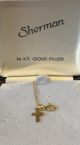 Sherman new child's cross necklage, 14K gold filled, 15.5 inch chain