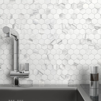 M Mofit Mofit Hexagon Peel And Stick Backsplash Tiles Kitchenself-Adhesive