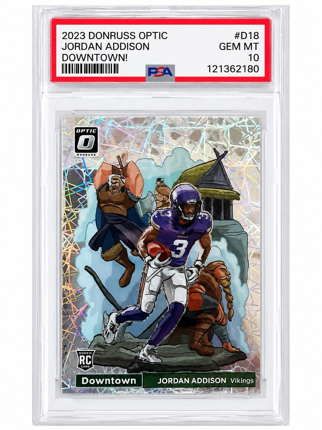 Jordan Addison Panini Donruss Optic Downtown! #D18 Base
