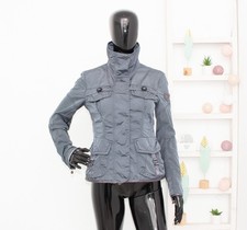 Peuterey Windbreaker Jacket Grey Satin Lightweight Unlined Women's IT42 UK10