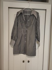 Womens Button Up Dress With Stripes Size Large From Shein