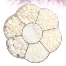  16800 stücke diy flache boden perlen mannade halben perlenschmuck aus plastik
