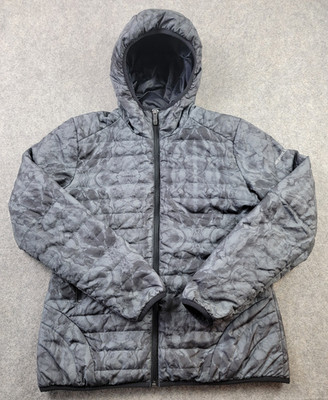 Merrell Jacket Womens Medium Gray Full Zip Hooded Puffer Ourdoor Active