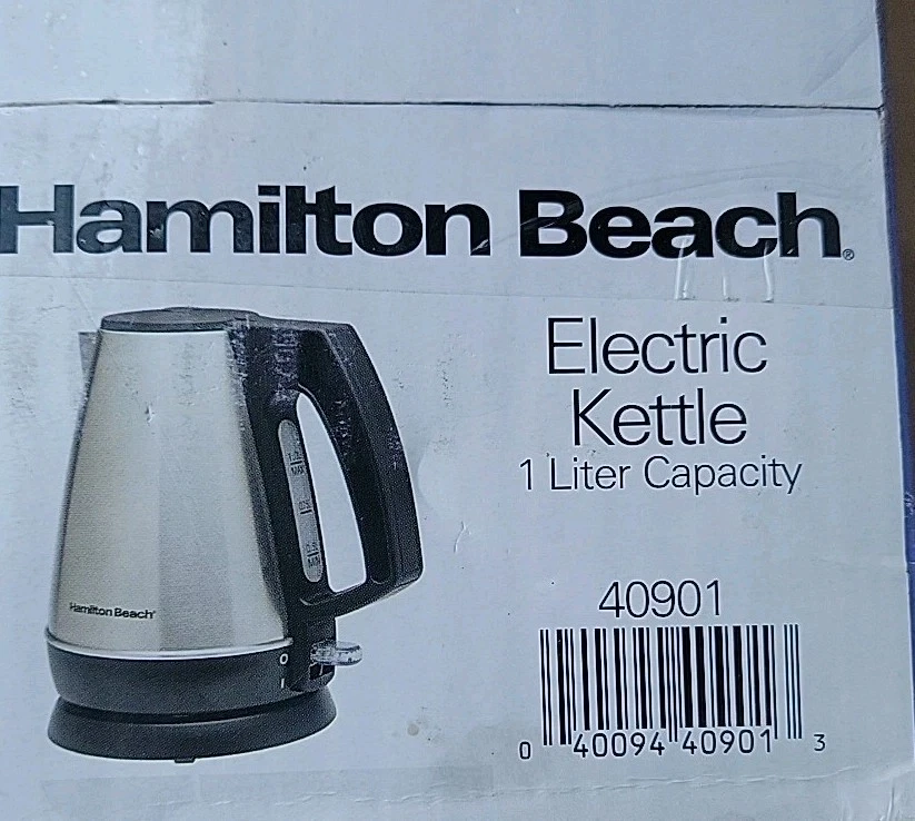Hamilton Beach Electric Kettle Stainless Steel 1- Liter R40901 New OPEN BOX
