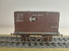 O Gauge kit Built fine scale Conflat Wagon with Container Load by Peco weathered