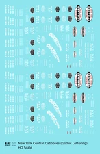 K4 HO Scale Decals New York Central Peoria & Eastern P&LE B&A Caboose Gothic