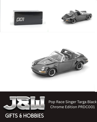 Pop Race Singer Targa Black Chrome Edition PRDC001 1/64