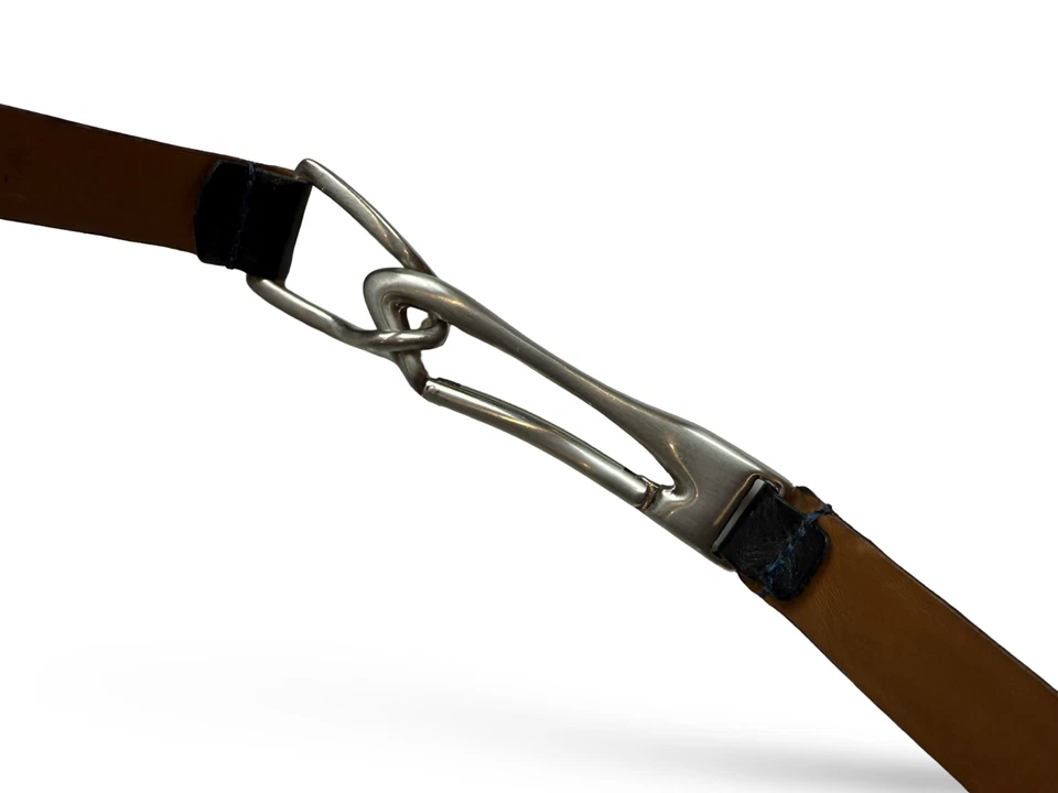 Donna Karan DKNY Vintage Y2K Skinny Waist Belt Carabiner Leather Adjustable - Image 3 of 4