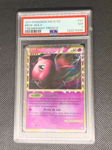 Mew (Prime) 97/102 - HGSS Triomphe French FR Pokemon Card - PSA 7