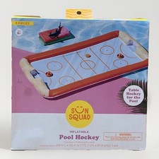 Inflatable Pool Air Hockey Game by Sun Squad Table Hockey for the Pool July 4th
